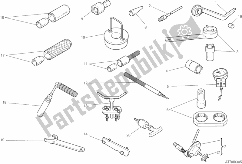 Todas las partes para 01a - Herramientas De Servicio De Taller de Ducati Diavel Thailand 1200 2014